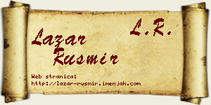 Lazar Rusmir vizit kartica